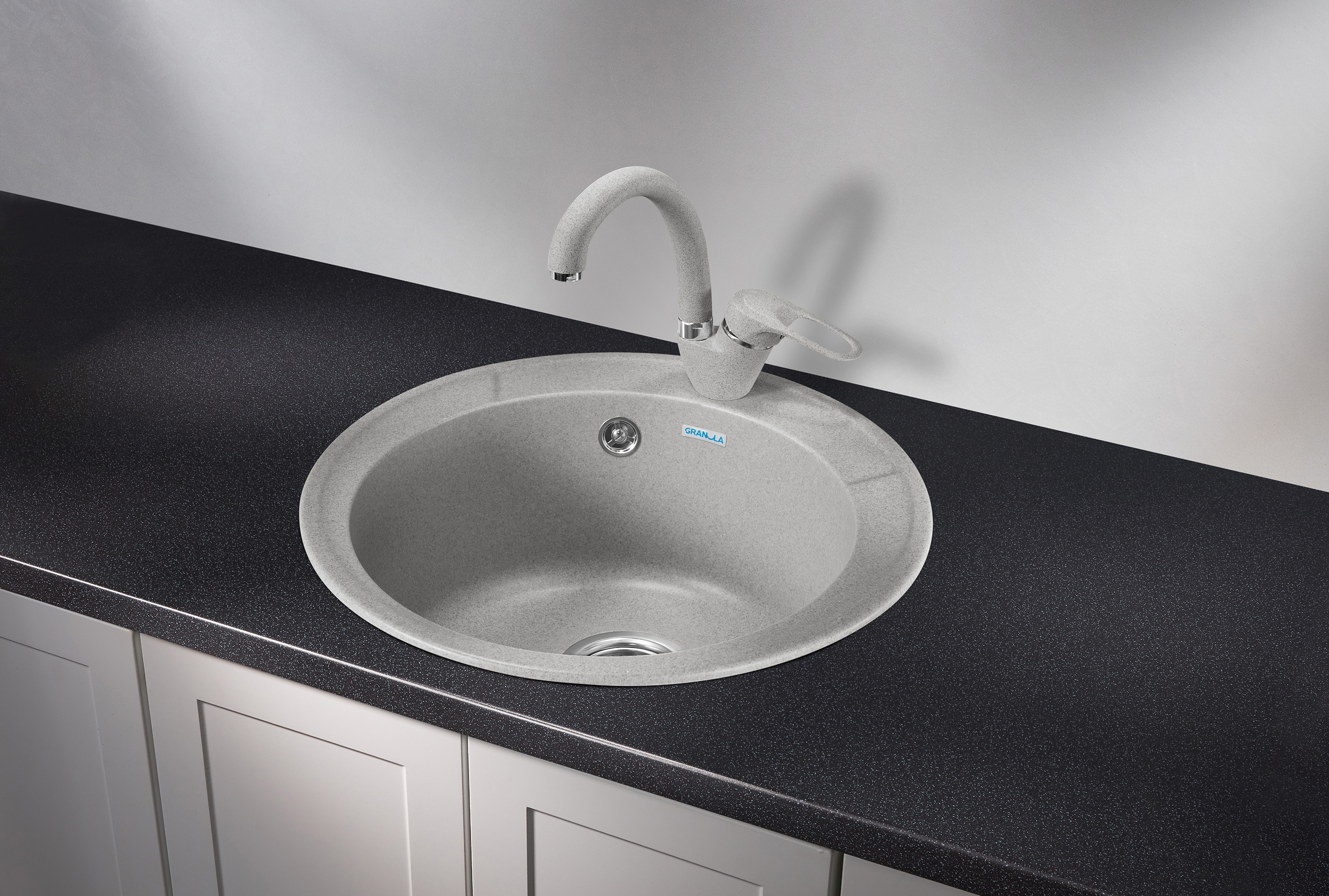 Мойка для кухни Granula Standart 4802 базальт, D48 см, круглая