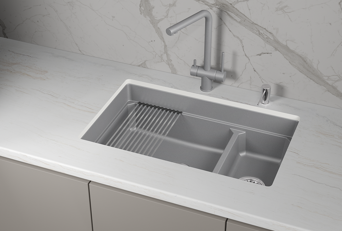 Мойка для кухни Granula Kitchen Space 7304iU алюминиум, 73х45 см, прямоугольная
